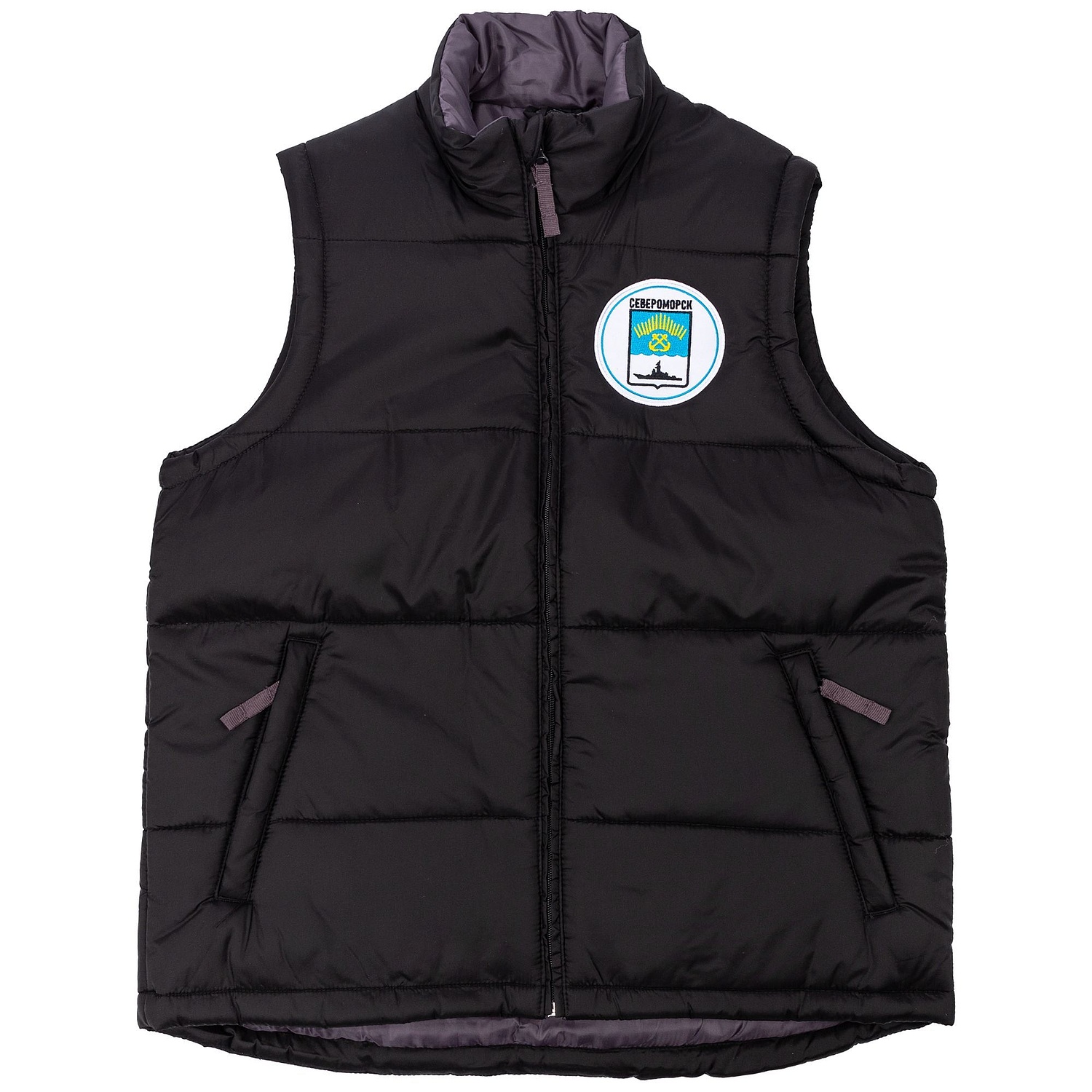 Жилет Warm черный с логотипом