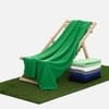 Флисовый плед Warm&Peace XL, зеленый с логотипом