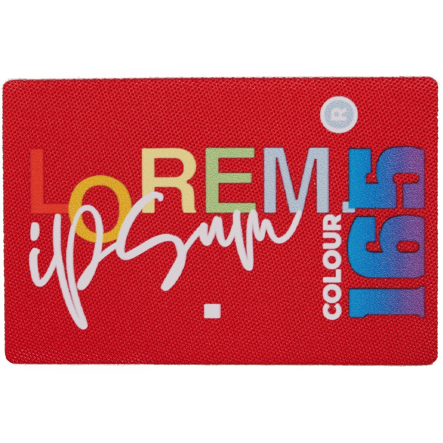 Наклейка тканевая Lunga, L, красная с логотипом