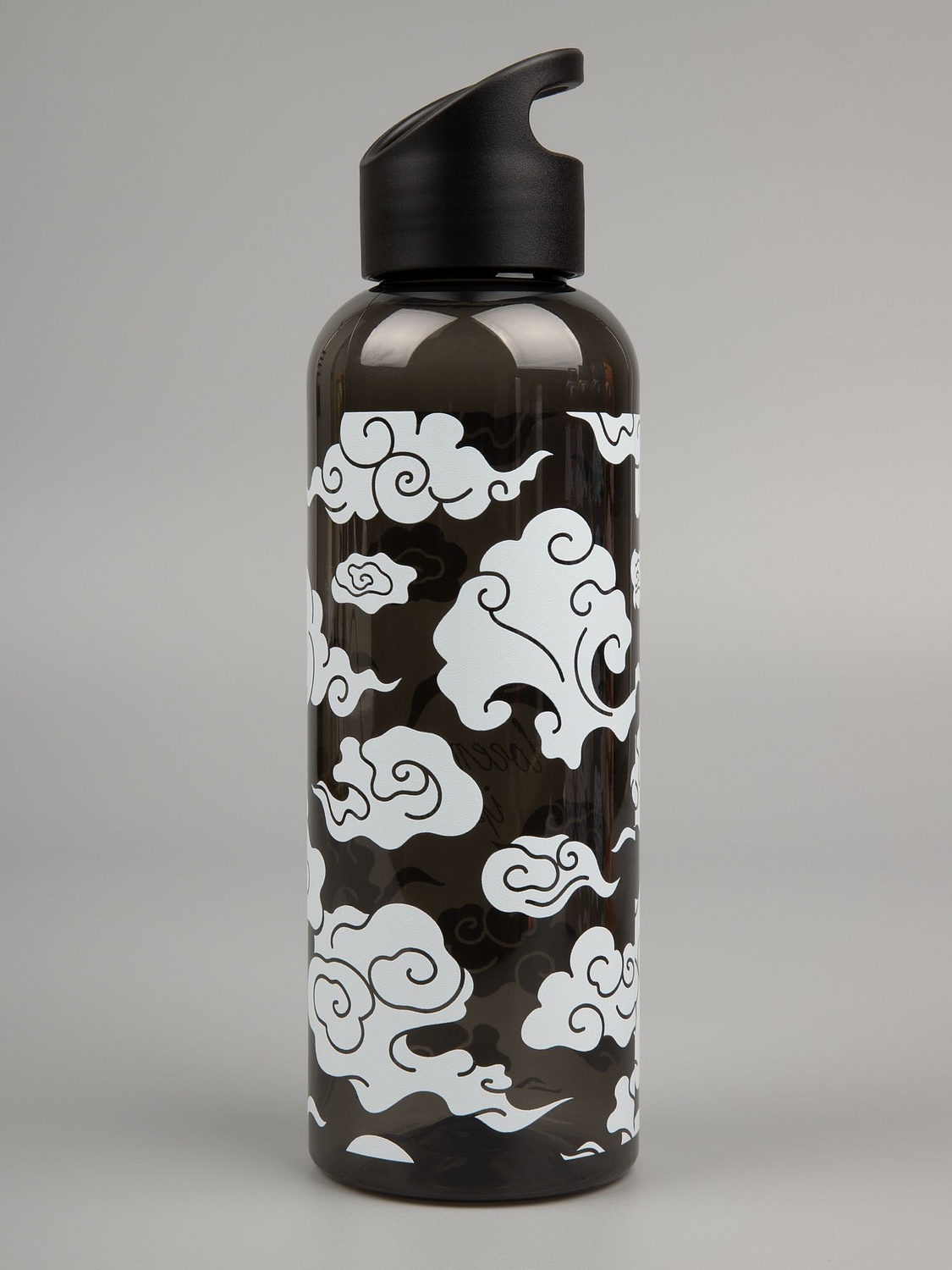 Бутылка для воды Plaske, черная с логотипом