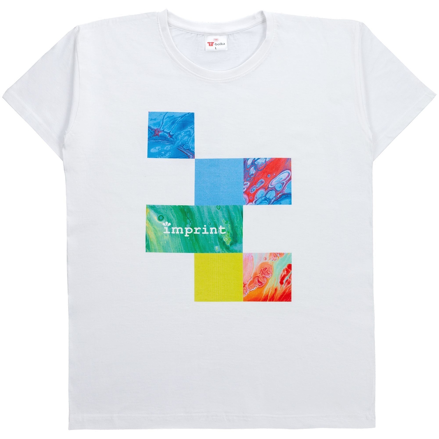 Футболка унисекс T-Bolka 180, серый меланж с логотипом