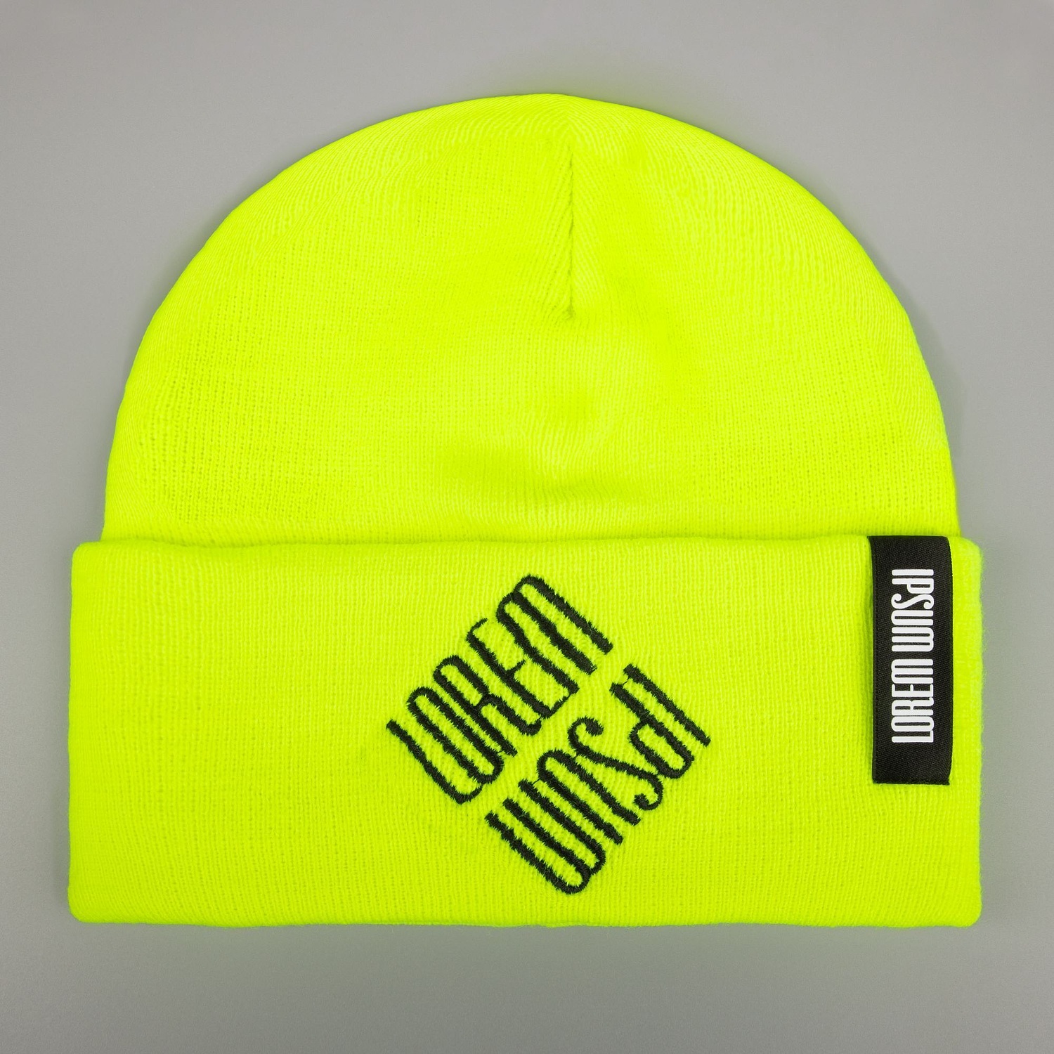 Шапка Urban Flow, салатовый неон с логотипом