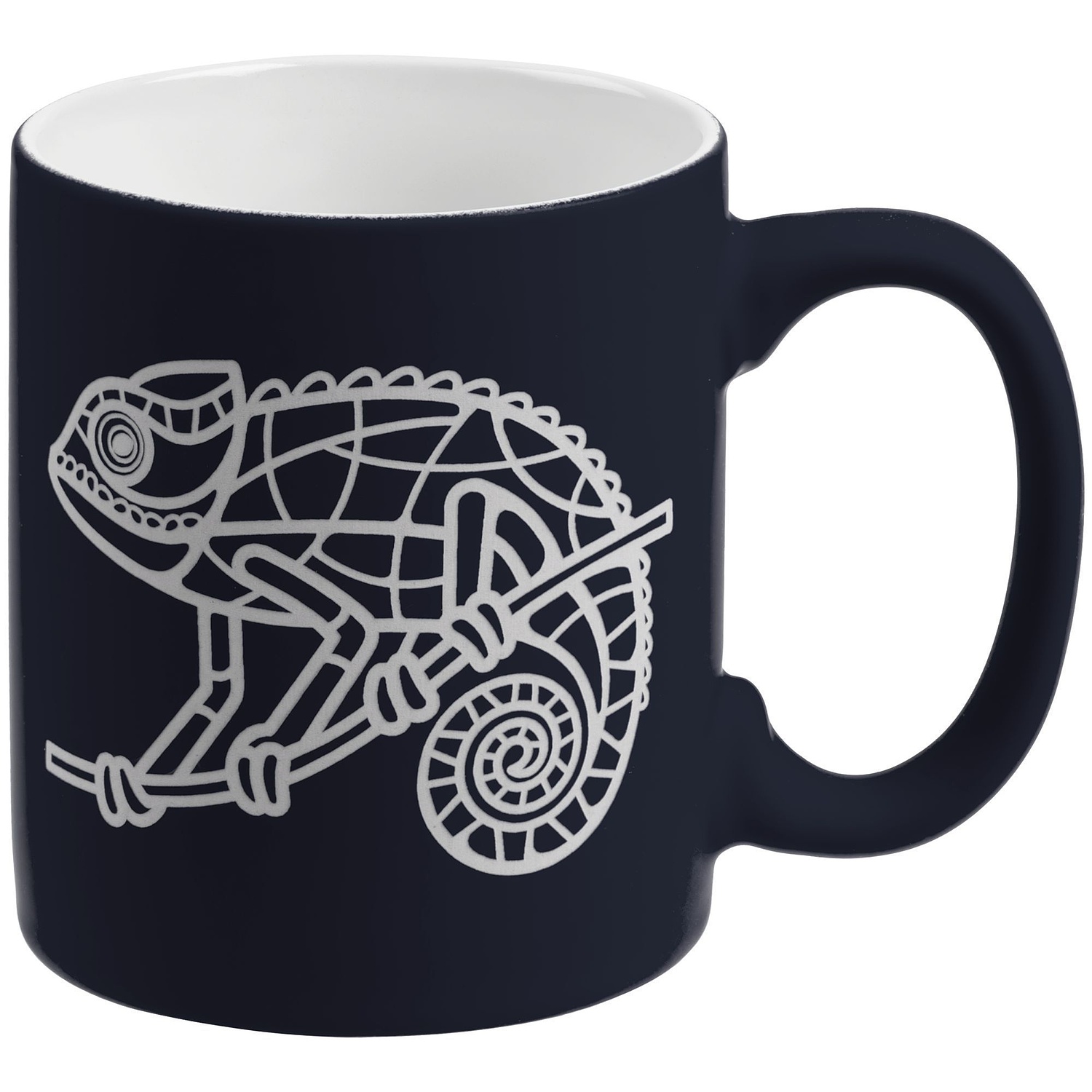 Кружка Promo Soft с покрытием софт-тач, темно-синяя с логотипом