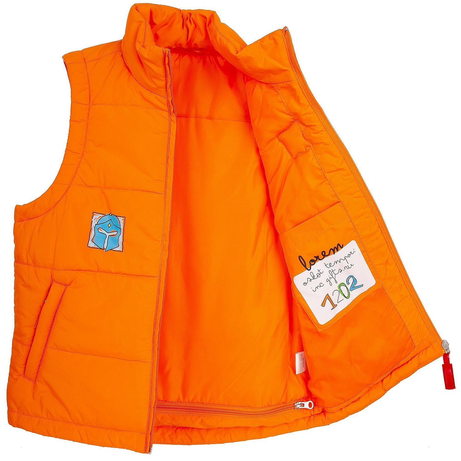 Жилет детский Kama Kids, зеленый с логотипом