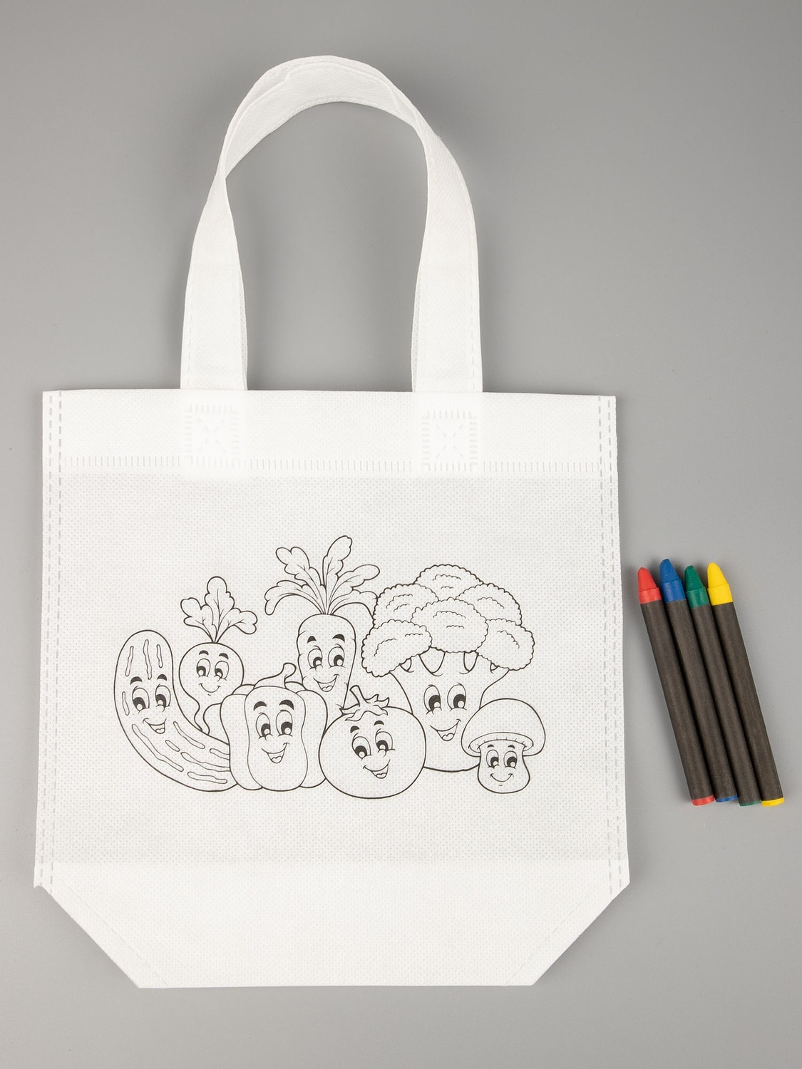 Сумка для раскрашивания Create, белая с логотипом