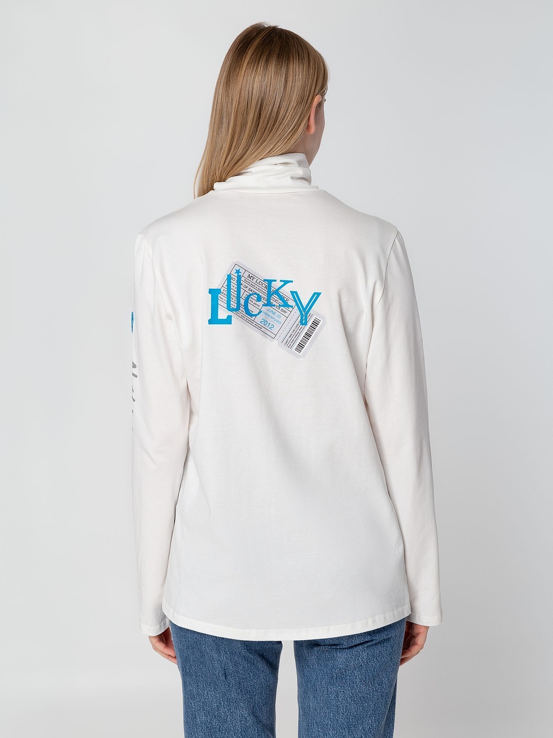 Водолазка Urban, молочно-белая с логотипом