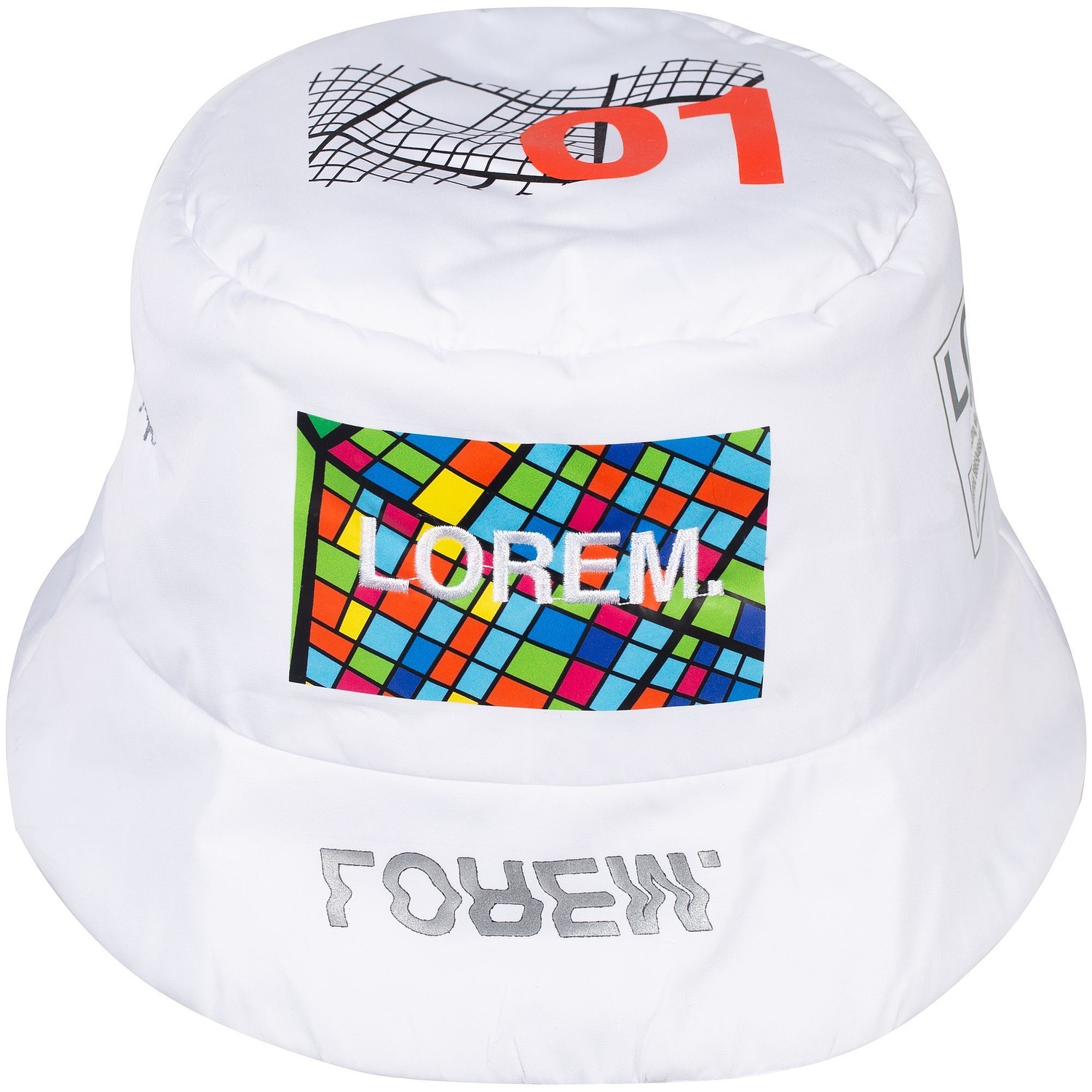 Панама утепленная Shelter, белая с логотипом