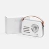Bluetooth-колонка с радио Retronica, белая с логотипом