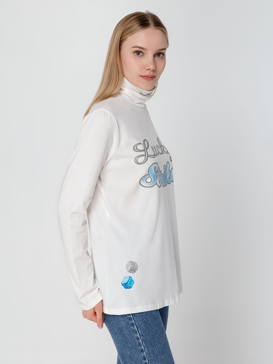 Водолазка Urban, молочно-белая с логотипом