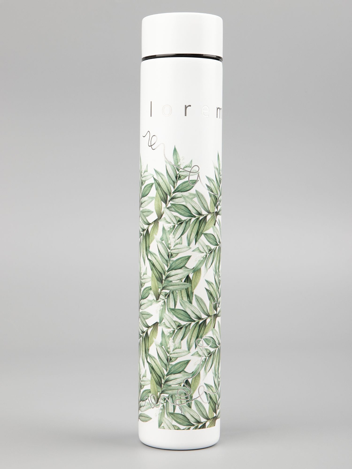 Термобутылка Metropolis, белая с логотипом