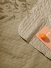 Плед для пикника Comfy, бежевый с логотипом