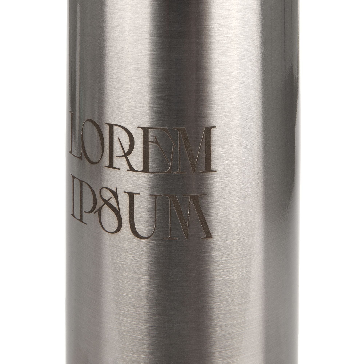 Термос Plain 1000, серебристый с логотипом