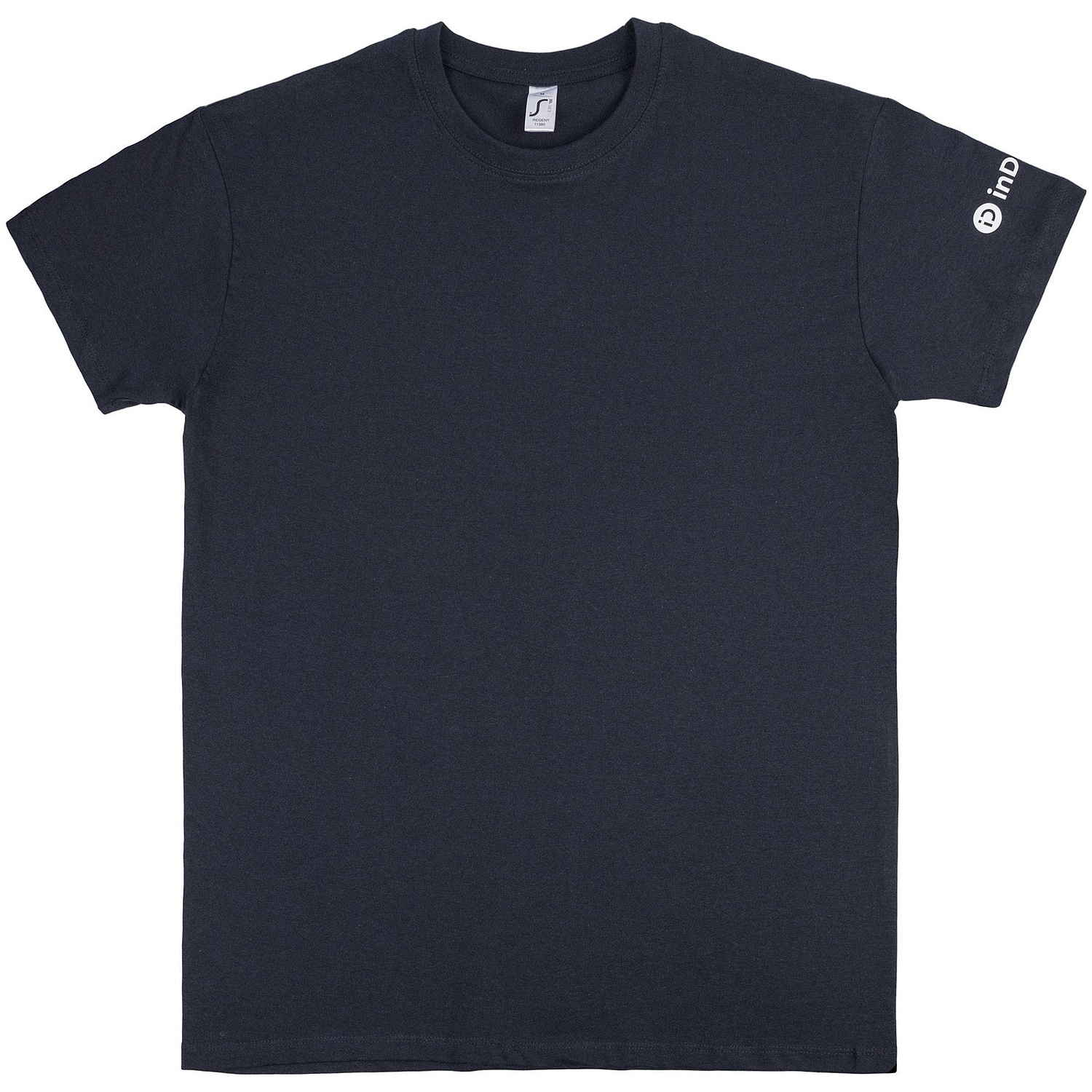 Футболка унисекс Regent 150, темно-синяя (navy) с логотипом