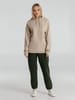Толстовка с капюшоном унисекс Hoodie, бежевая с логотипом