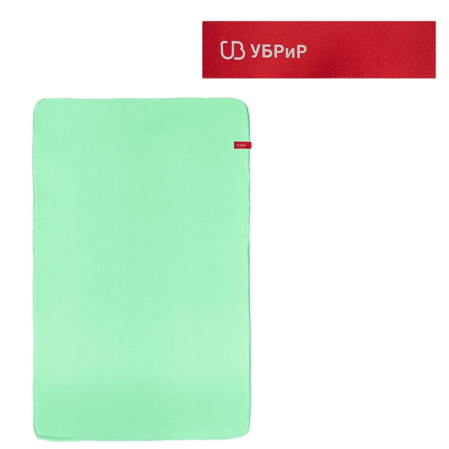 Флисовый плед Warm&Peace, светло-зеленый