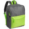 Рюкзак Sensa, серый с салатовым с логотипом