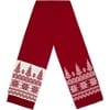 Шарф Elnik, красный с молочно-белым с логотипом