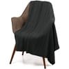 Плед Bambolay, темно-серый меланж с логотипом