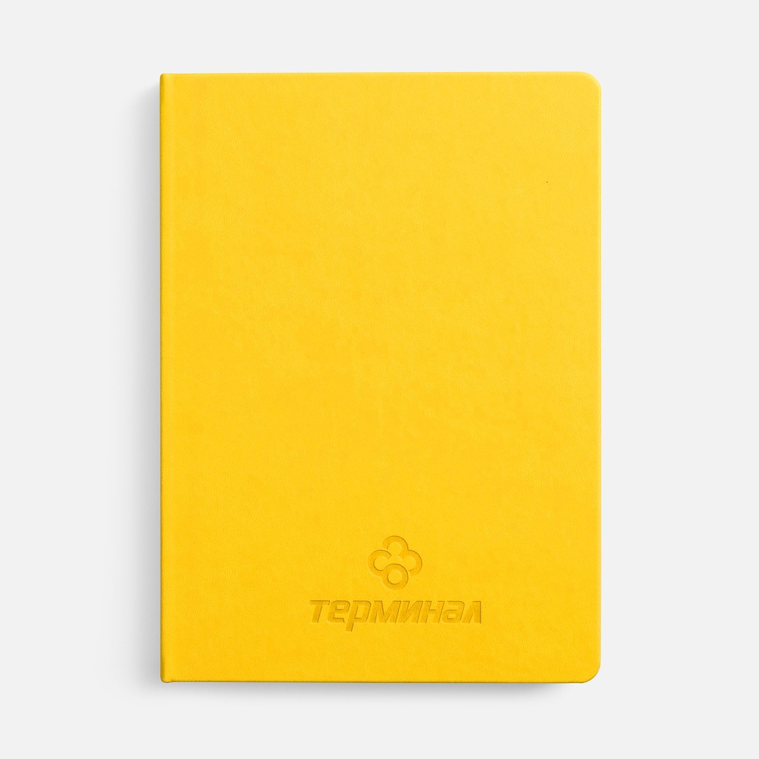 Ежедневник New Factor Metal, желтый с логотипом