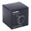 Беспроводная колонка Chubby, серая с красным с логотипом