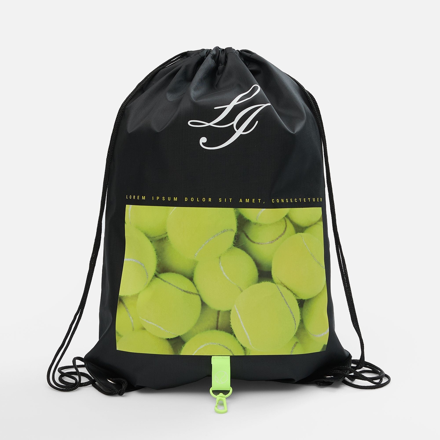 Лейбл тканевый Epsilon, S, желтый неон с логотипом