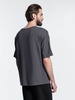 Футболка унисекс оверсайз Crosstown, темно-серая, размер XL