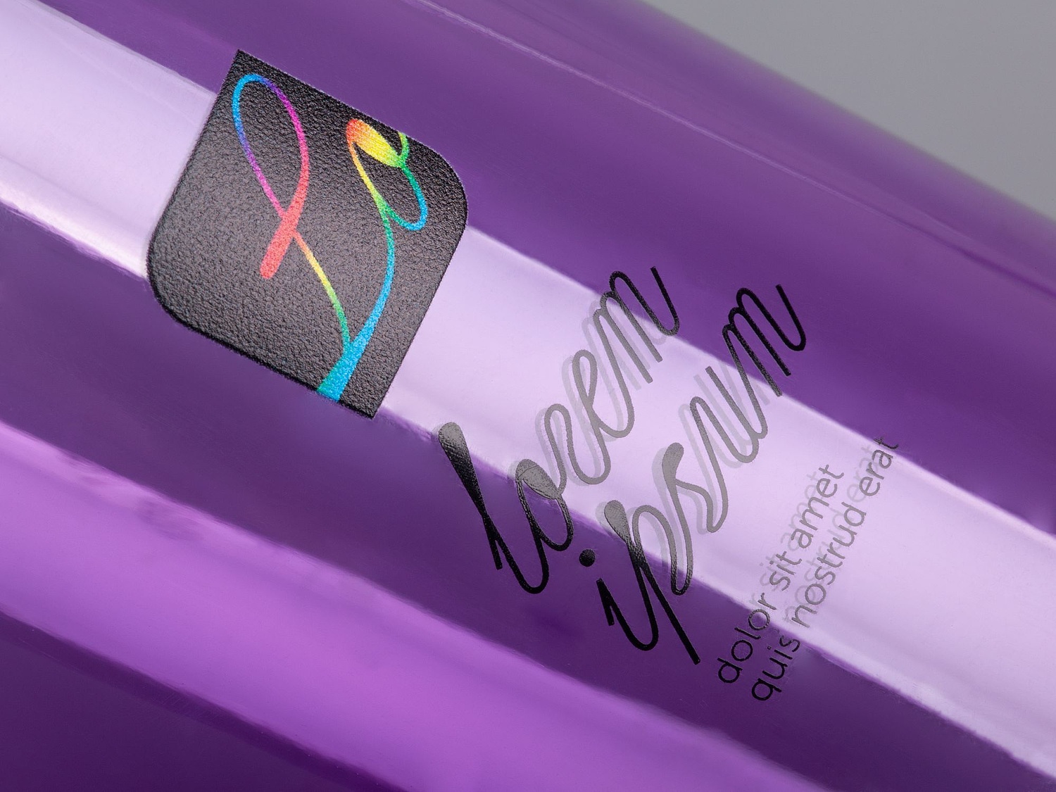 Бутылка для воды Plaske, фиолетовая с логотипом