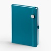 Ежедневник Favor Metal, недатированный, бирюзовый с логотипом