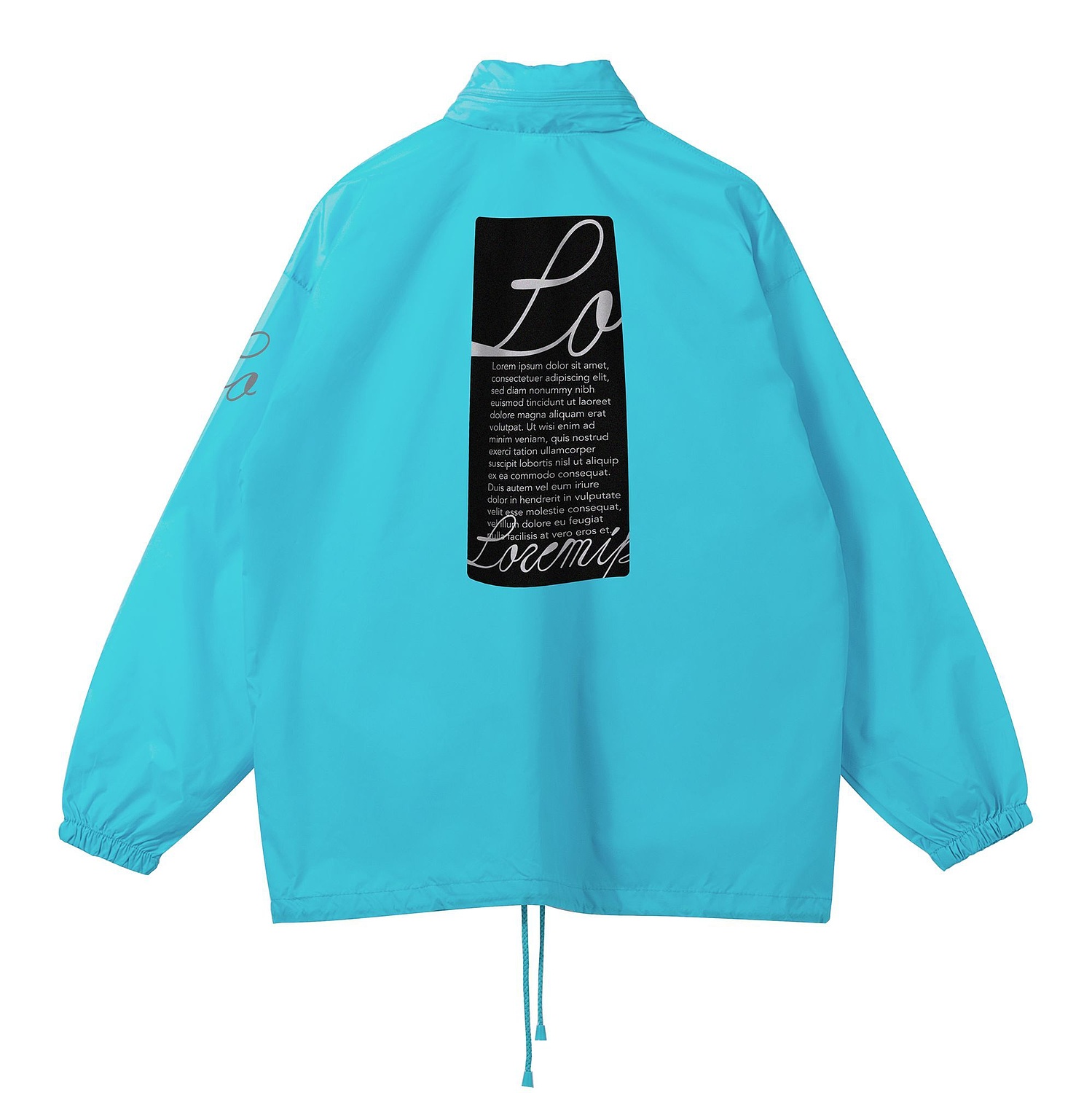 Ветровка из нейлона Surf 210, бирюзовая с логотипом