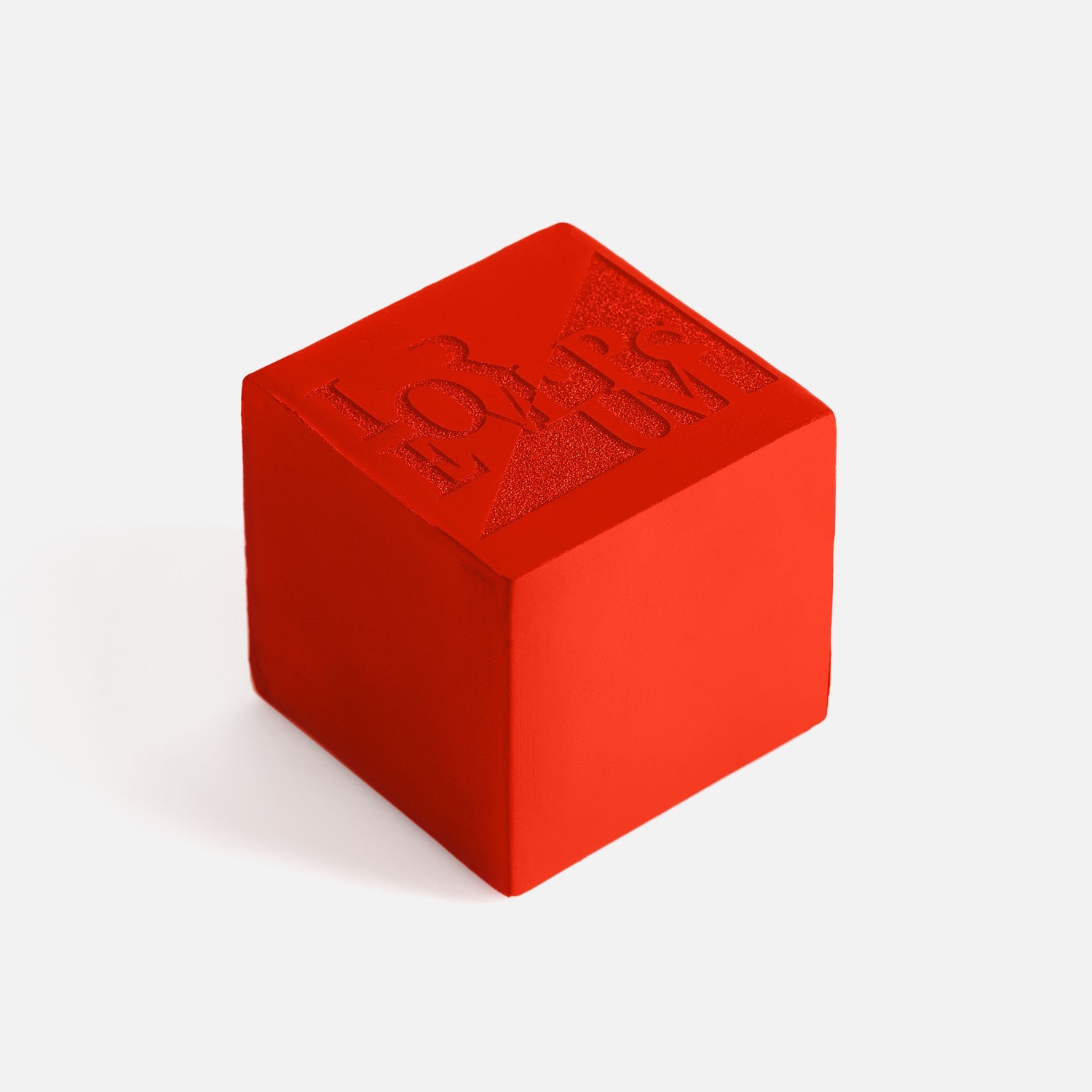 Антистресс «Кубик», красный с логотипом