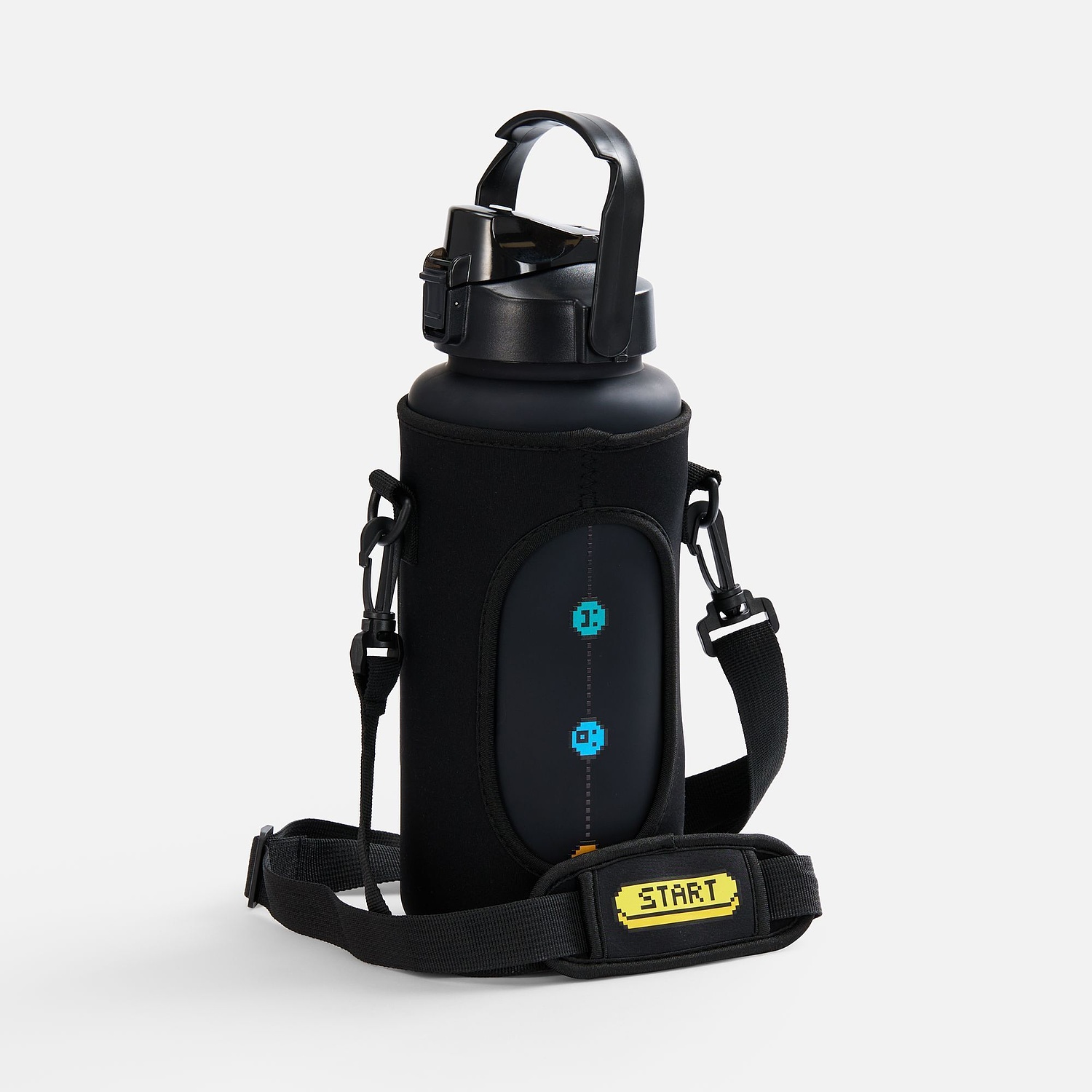 Набор спортивных бутылок Aquapack, черный с логотипом