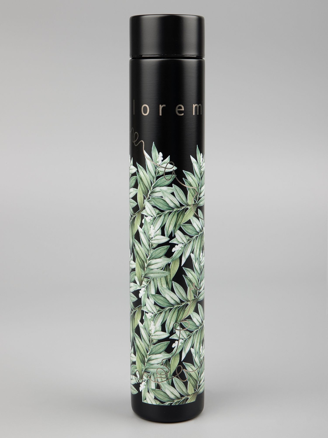 Термобутылка Metropolis, черная с логотипом