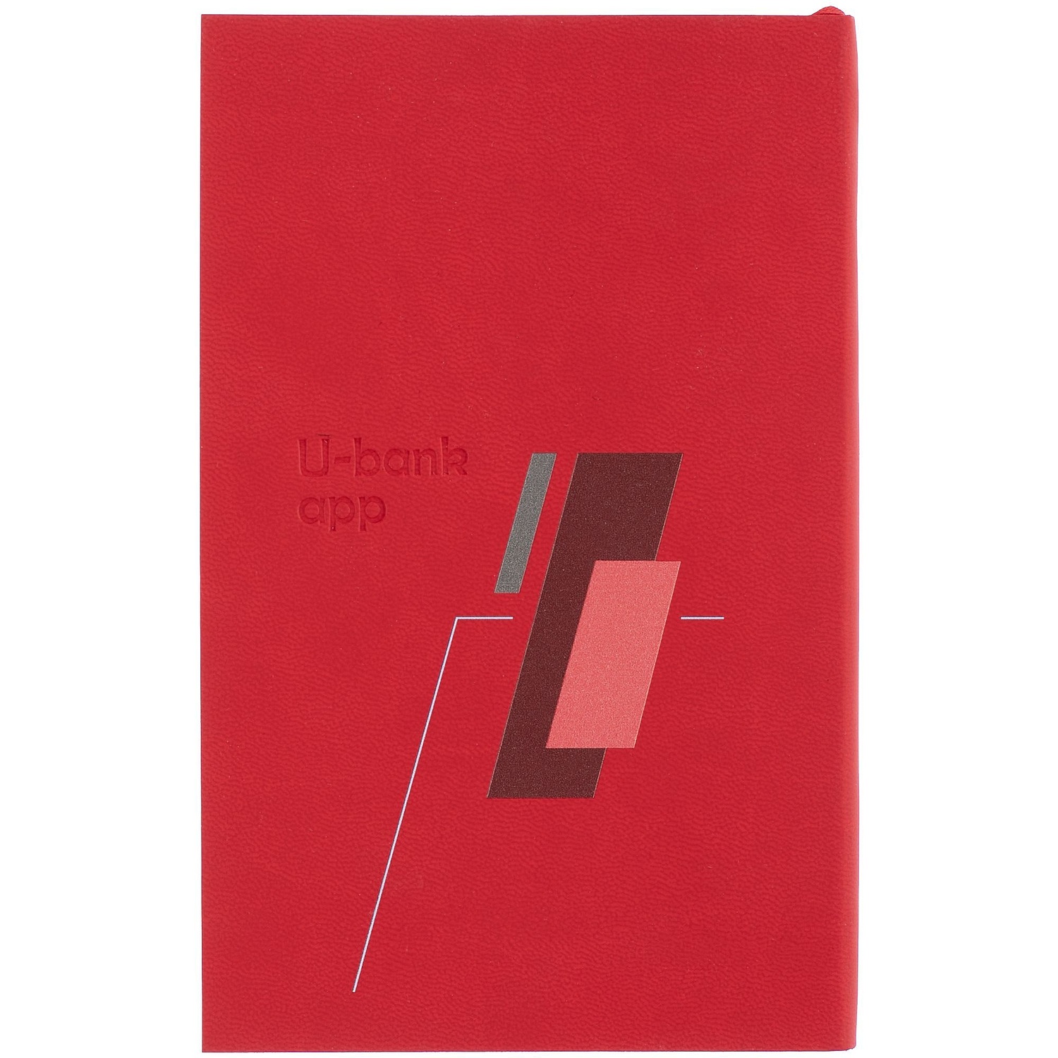 Ежедневник Flat Mini, недатированный, красный с логотипом