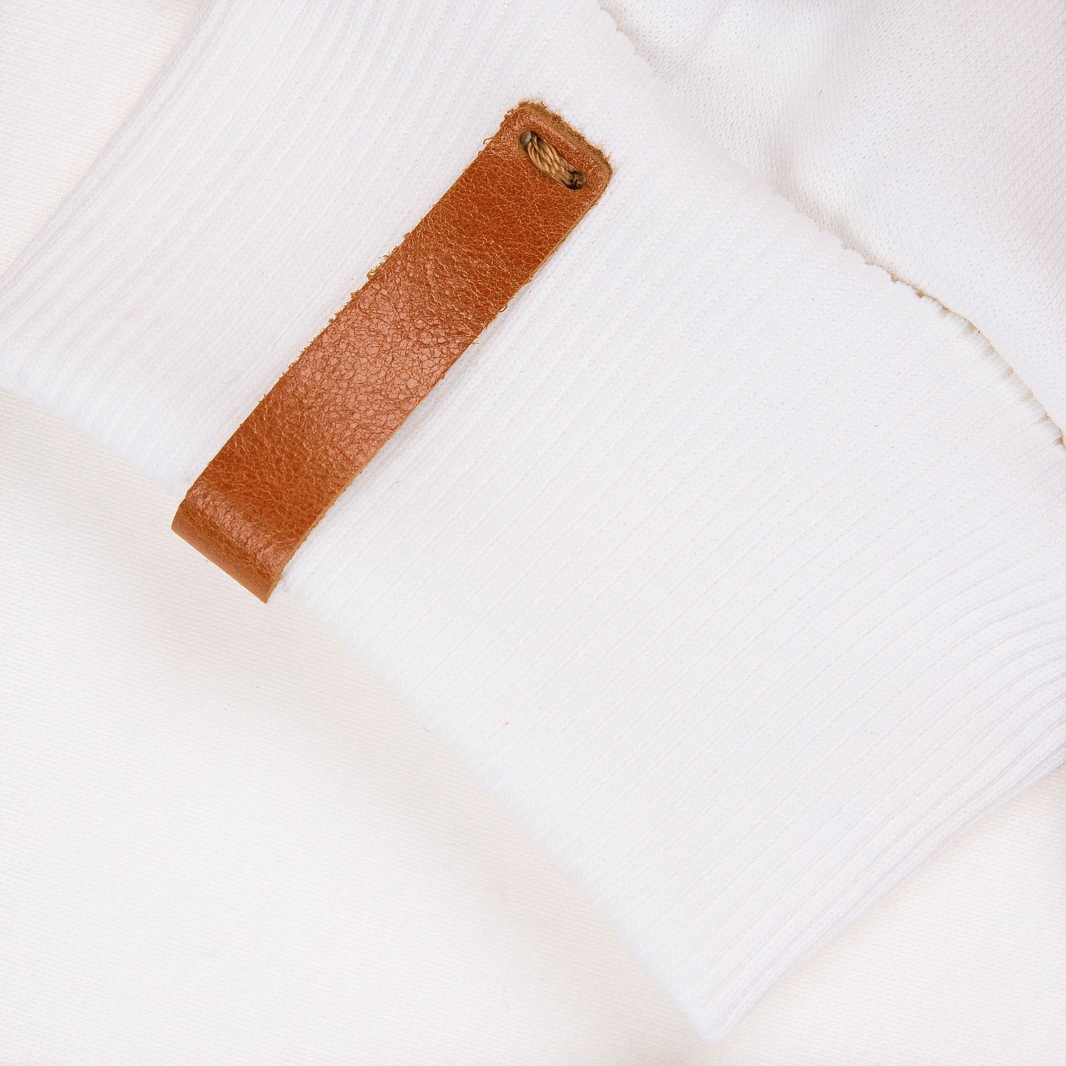 Лейбл кожаный Beta, XS, горчичный с логотипом