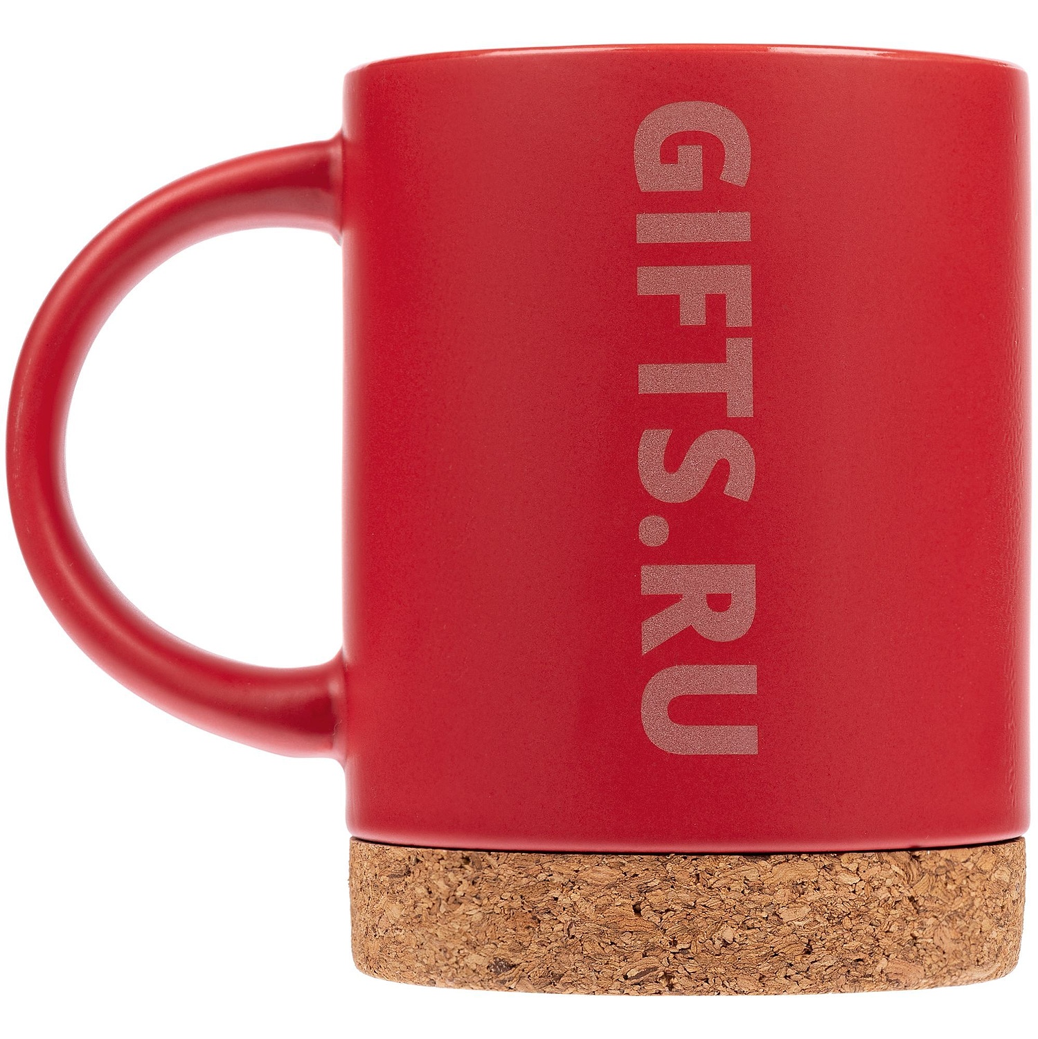 Кружка с пробковой подставкой Corky, красная