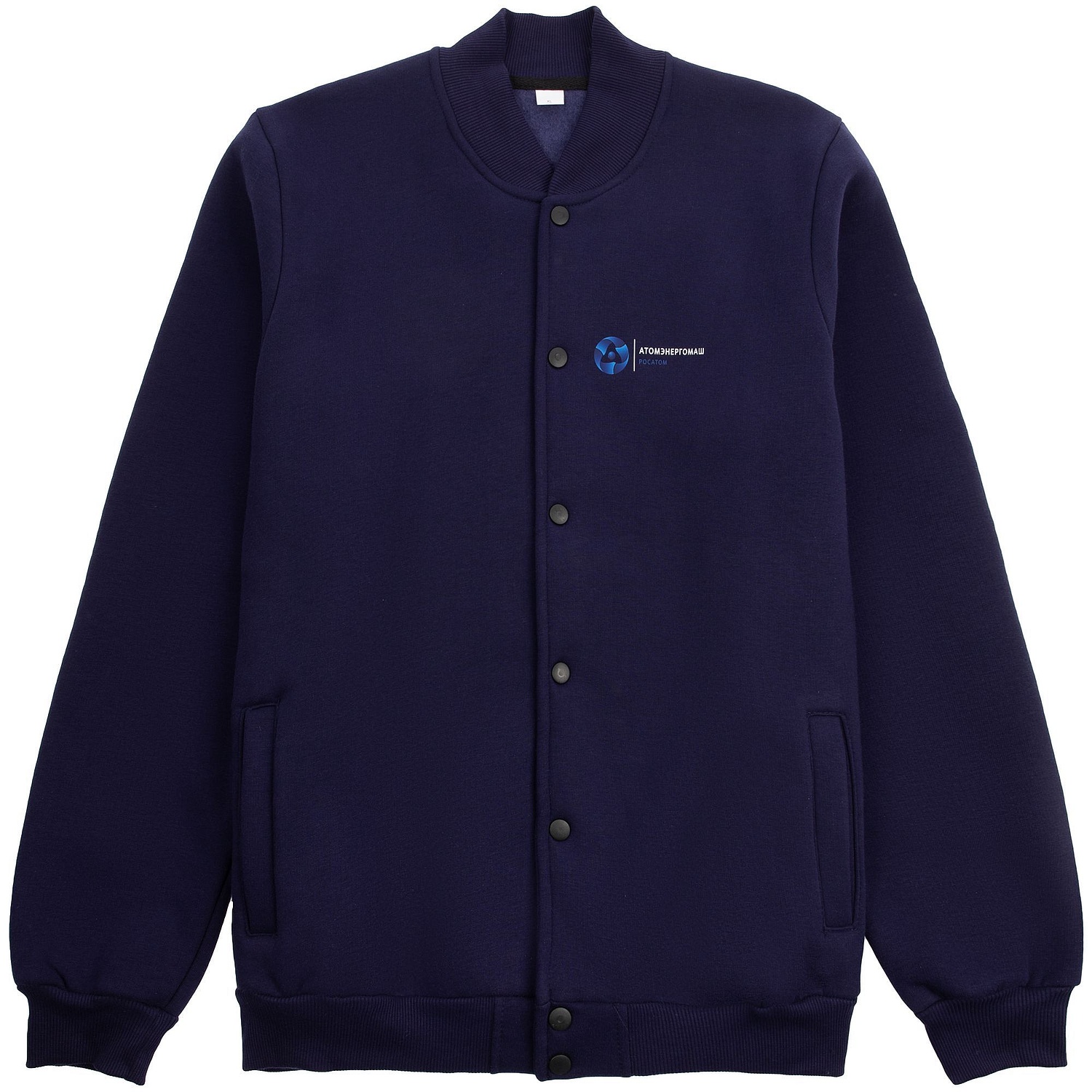 Бомбер Graduate, темно-синий с логотипом