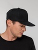 Бейсболка Snapback с прямым козырьком, черная с логотипом
