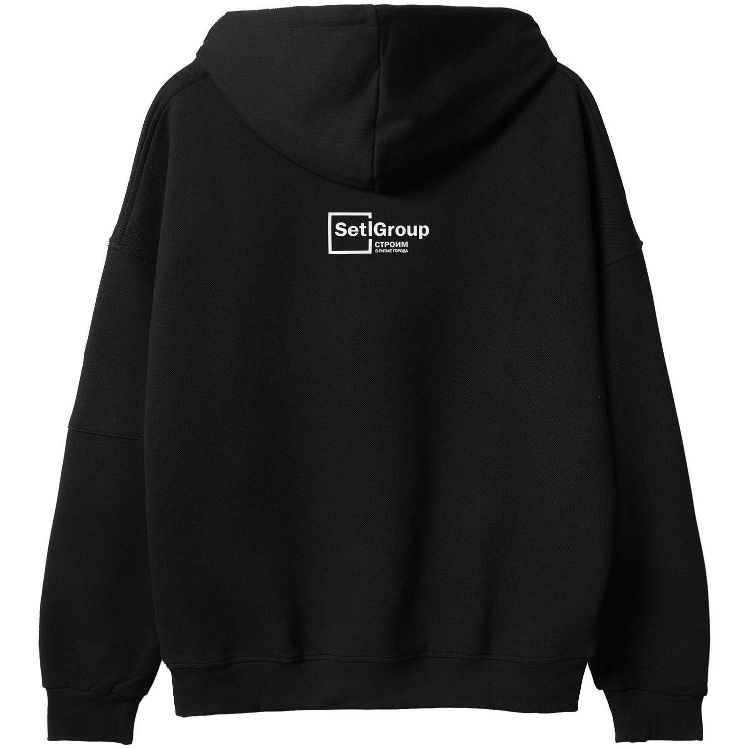 Худи унисекс Hand Some, черное с логотипом