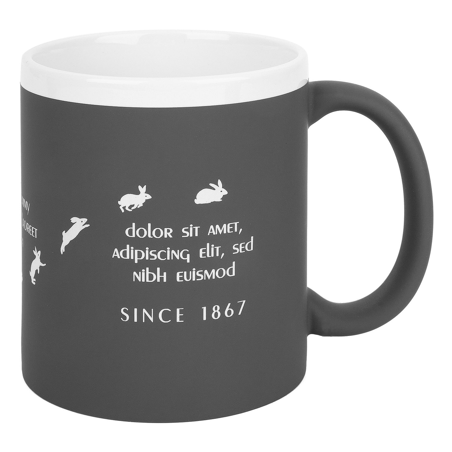 Кружка StopSpot с покрытием софт-тач, серая с логотипом