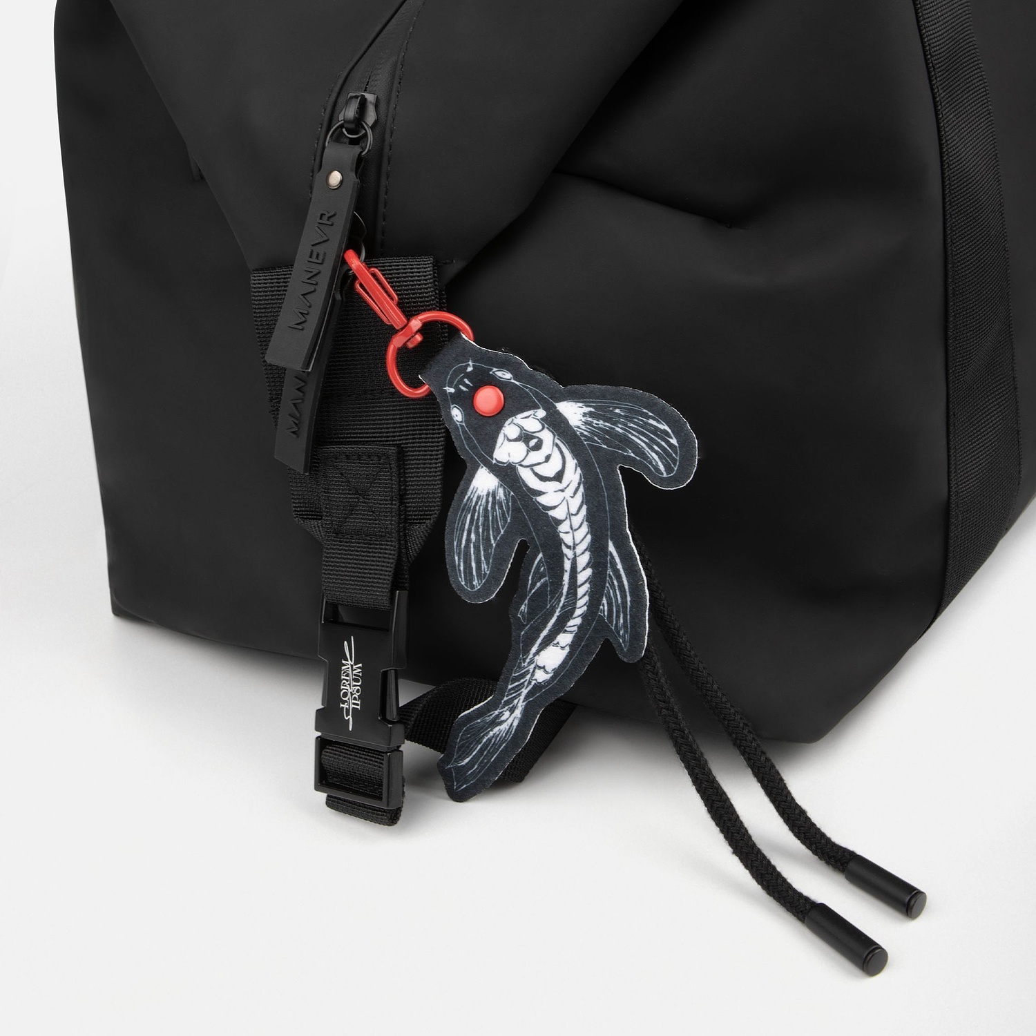 Застежка-карабин Snap Hook, M, красная с логотипом