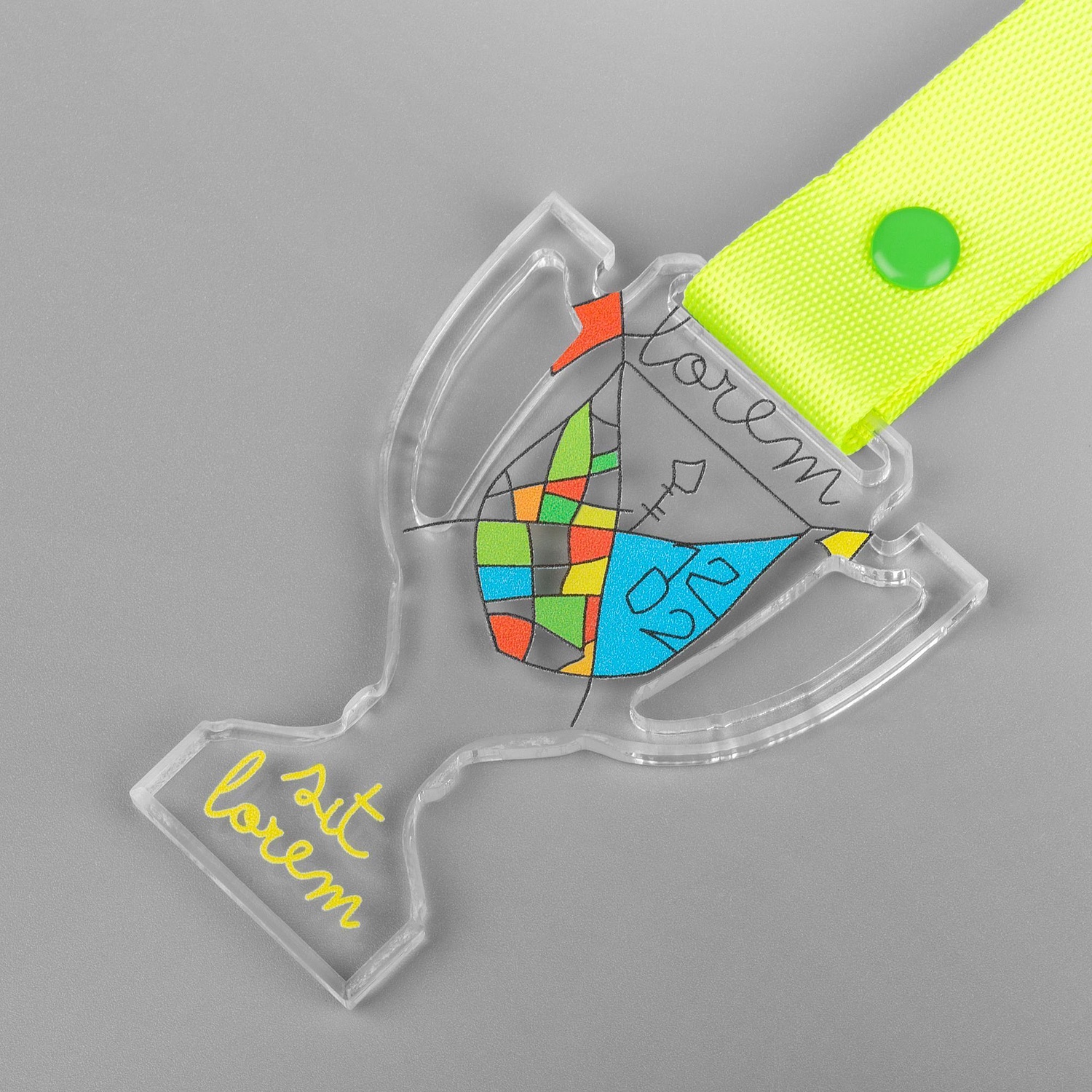 Заклепка Rivet, S, зеленый неон с логотипом