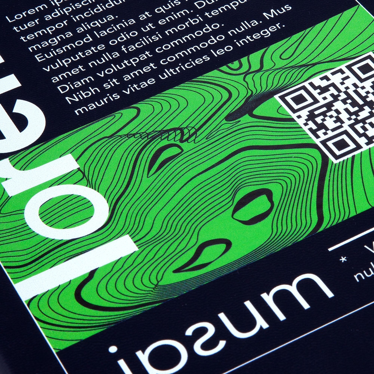 Ежедневник Flat Light, недатированный, иссиня-черный с логотипом