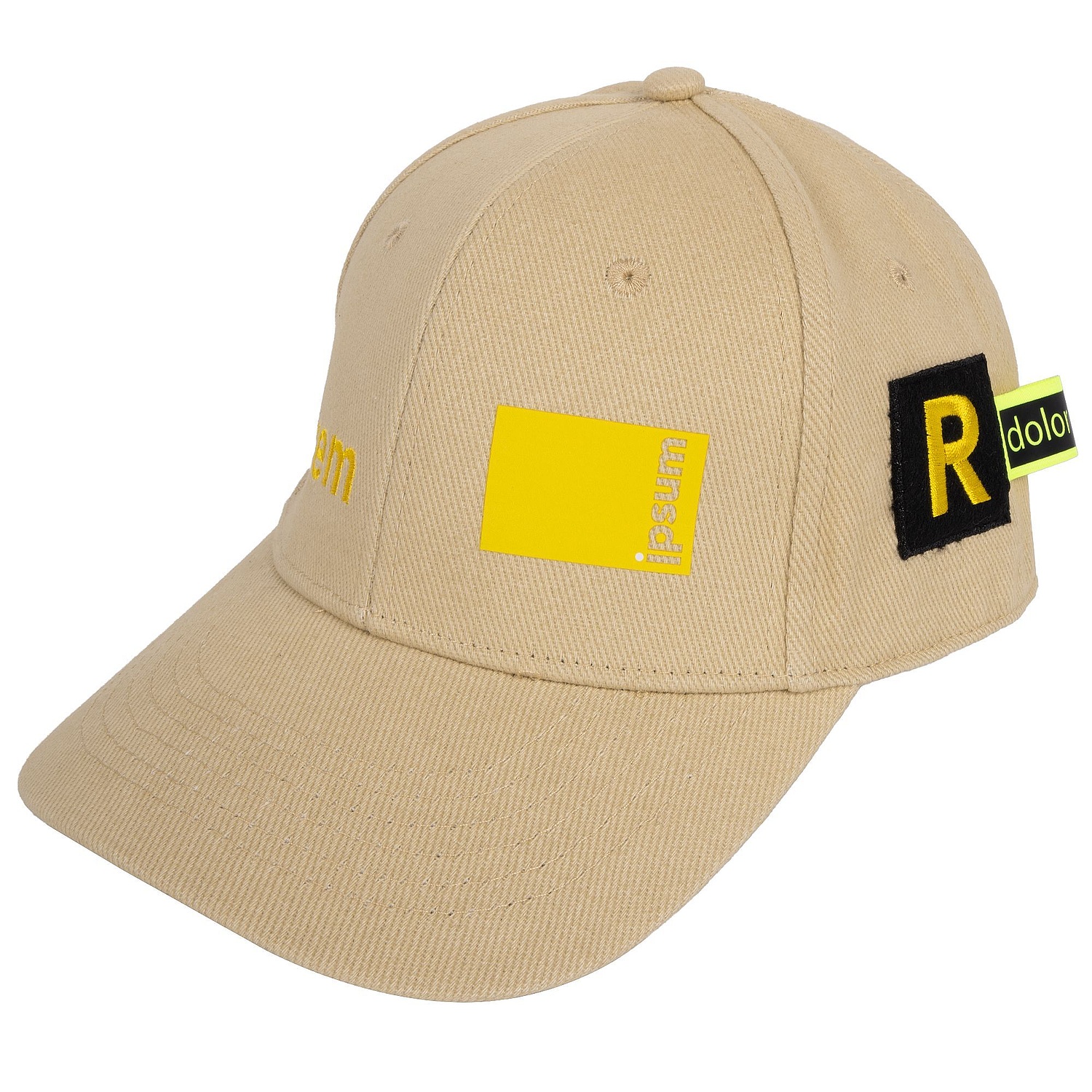 Бейсболка Hillside, бежевая с логотипом