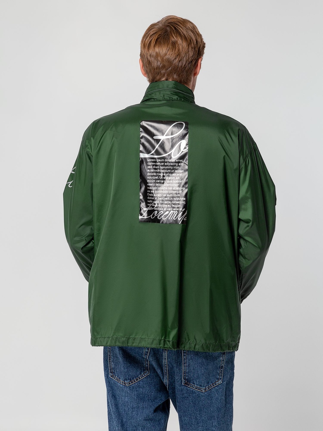 Ветровка из нейлона Surf 210, зеленая с логотипом