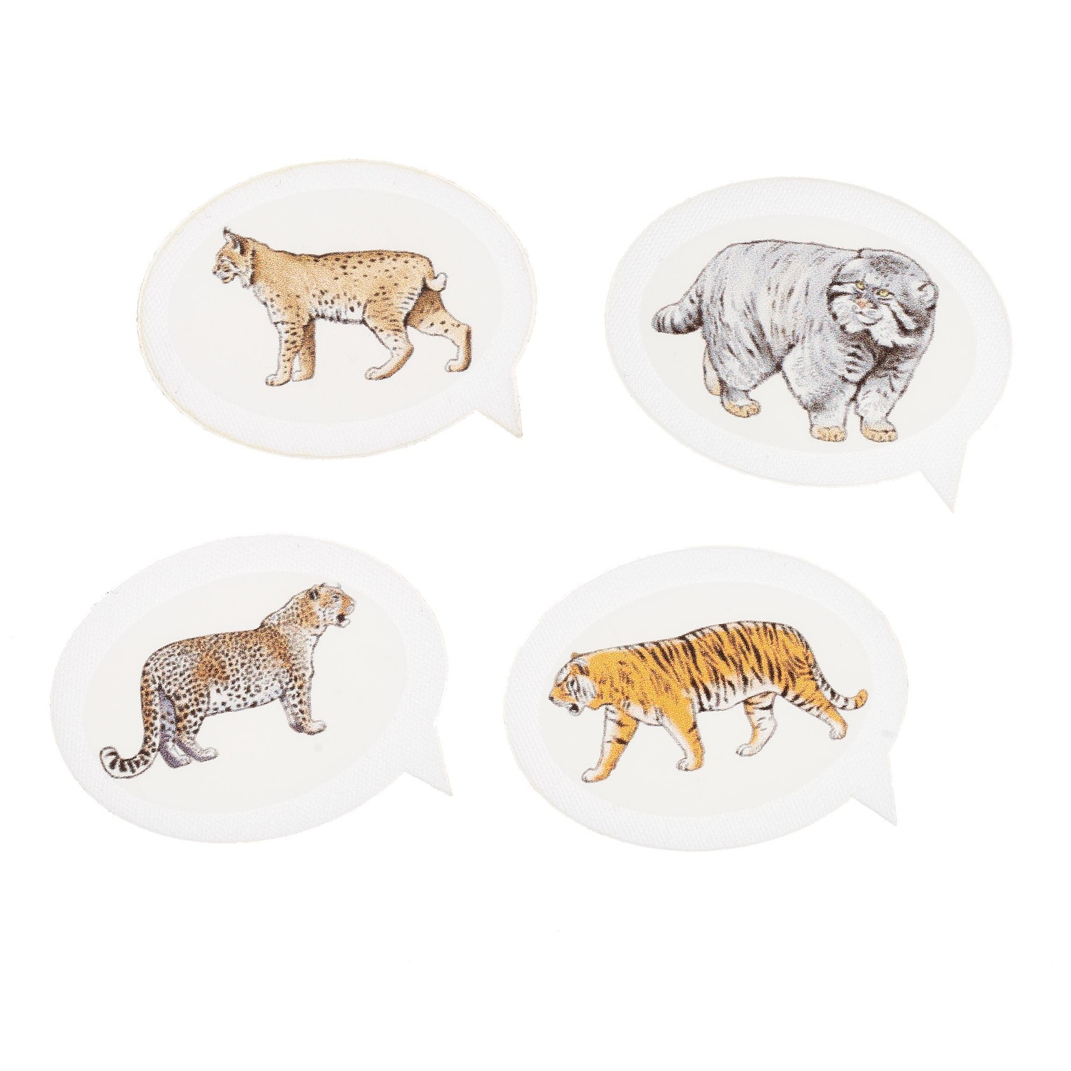 Наклейка тканевая Lunga Bubble, M, белая с логотипом