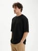 Футболка Oversize Premium 210, черная с логотипом