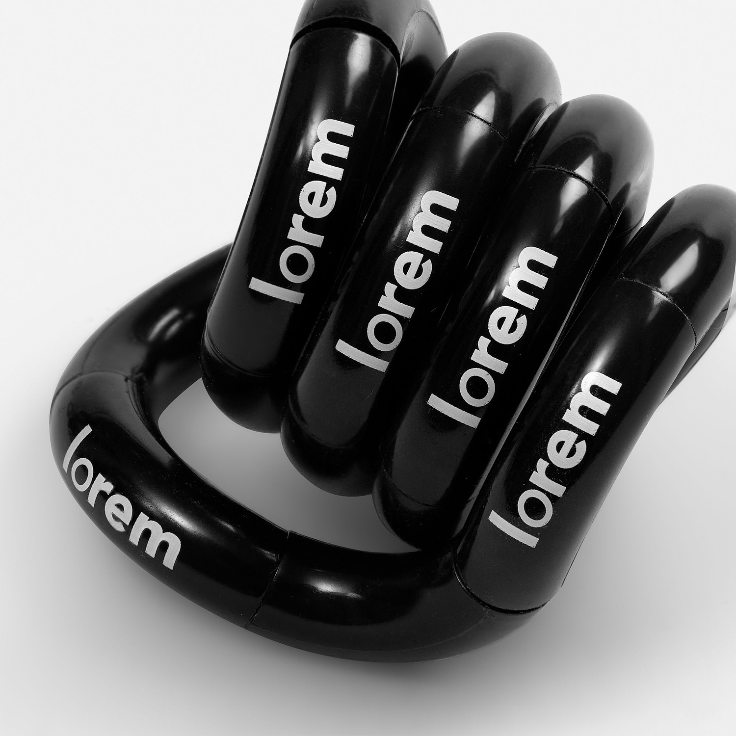 Антистресс Tangle, черный с логотипом