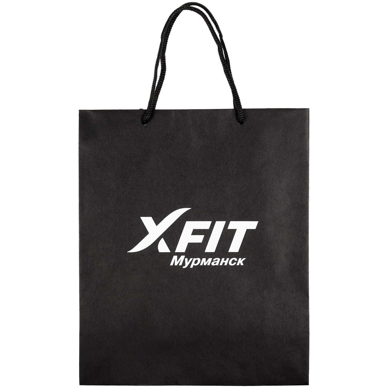 Пакет бумажный Wide, черный с логотипом