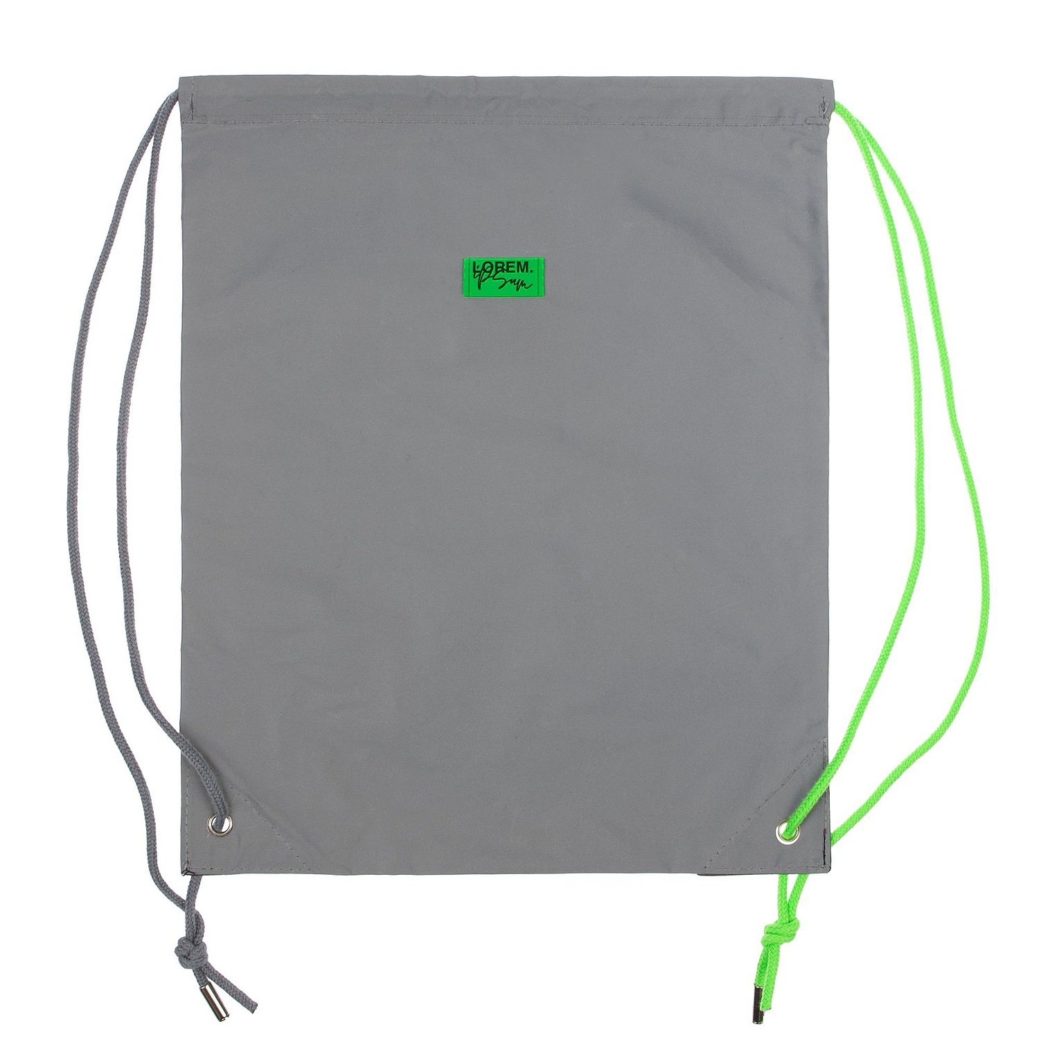 Рюкзак-мешок Manifest из светоотражающей ткани, серый с логотипом