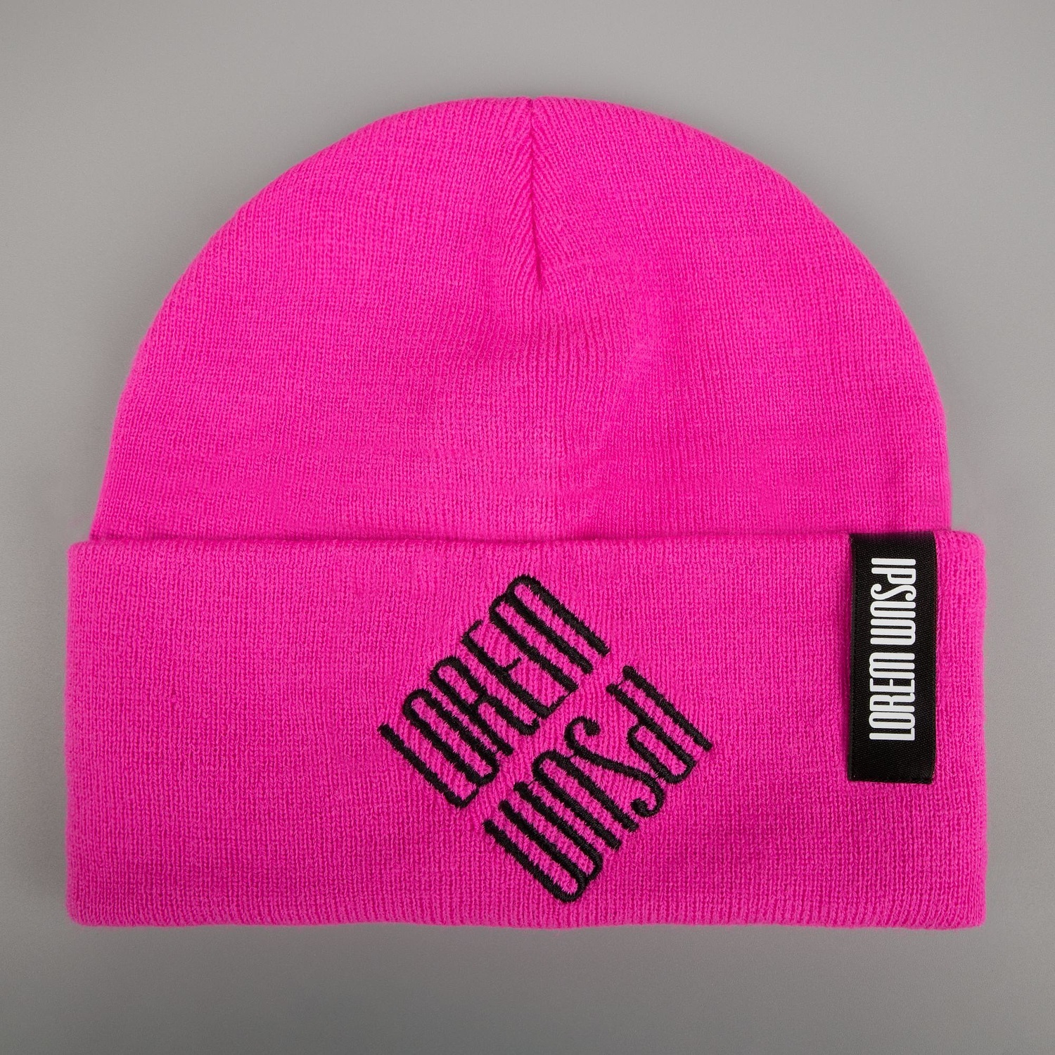 Шапка Urban Flow, розовый неон с логотипом